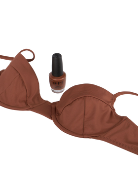Woman brown underwired bralette swimsuit - MC2 Saint Barth
