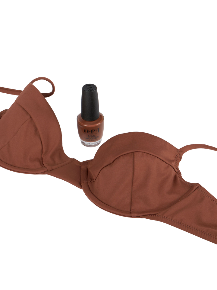 Woman brown underwired bralette swimsuit - MC2 Saint Barth