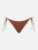 Woman brown swim briefs