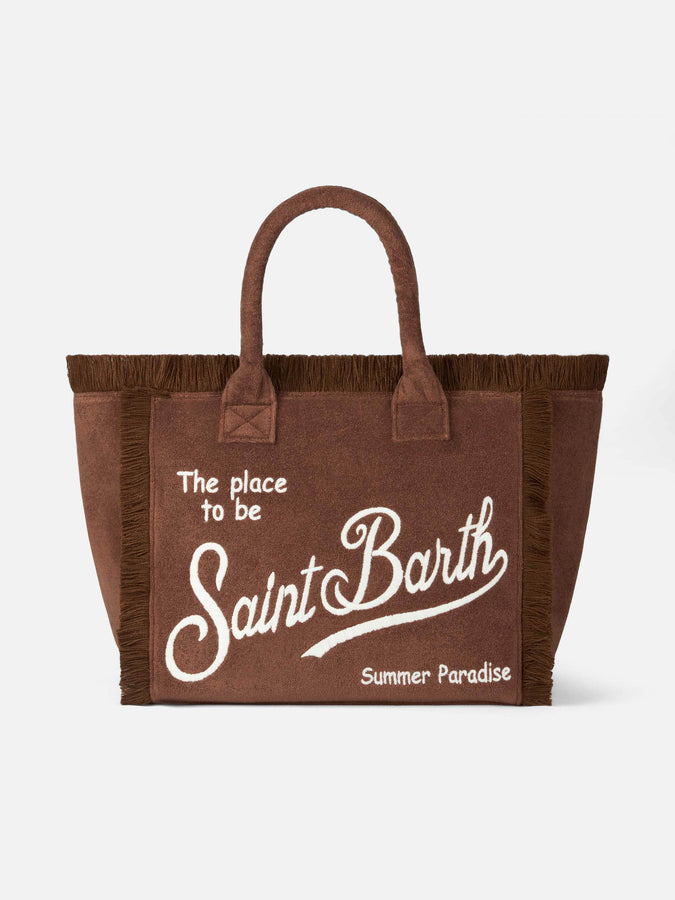 Mc2 Saint Barth Borsa a spalla Vanity in spugna marrone