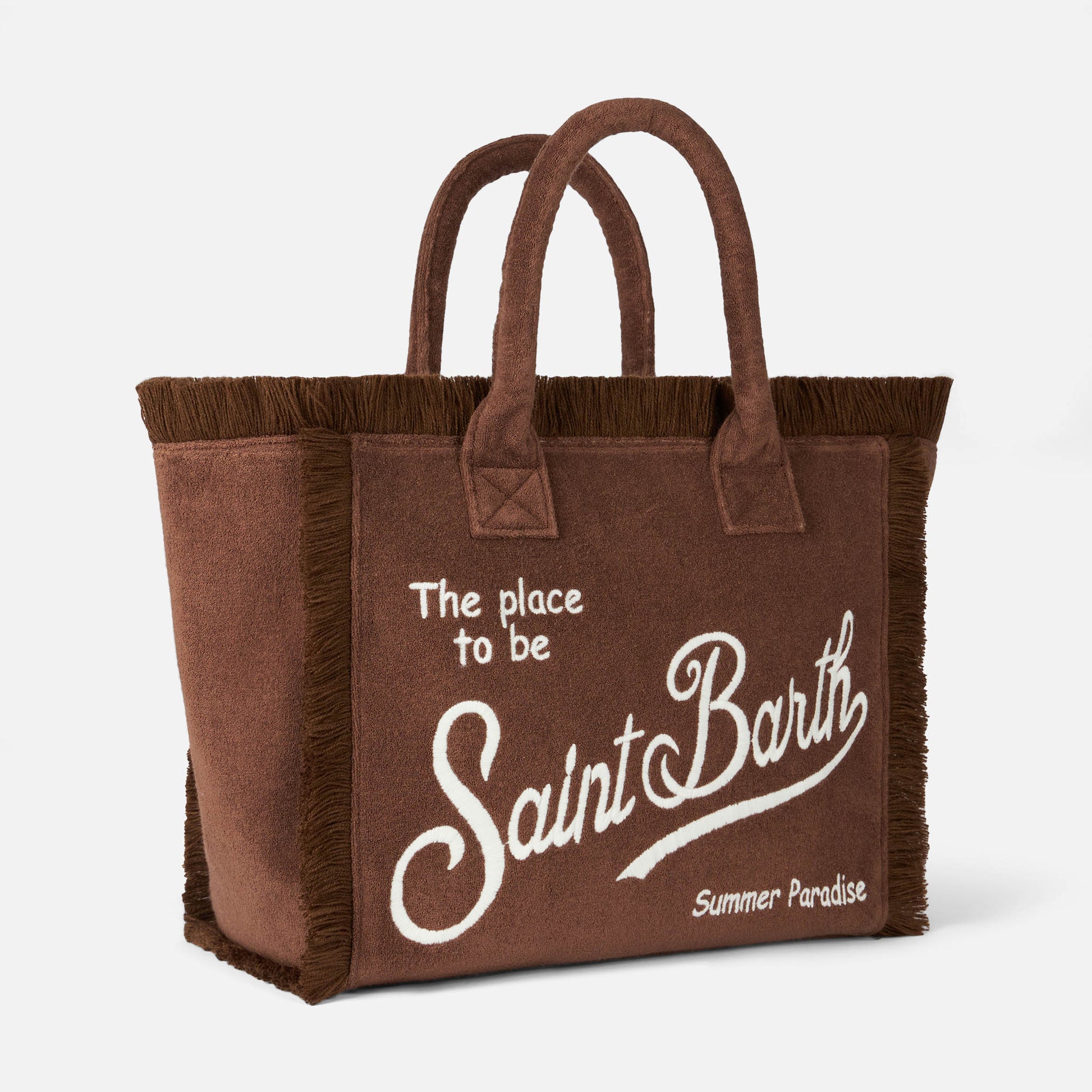 Brown terry Vanity Sponge tote bag - MC2 Saint Barth