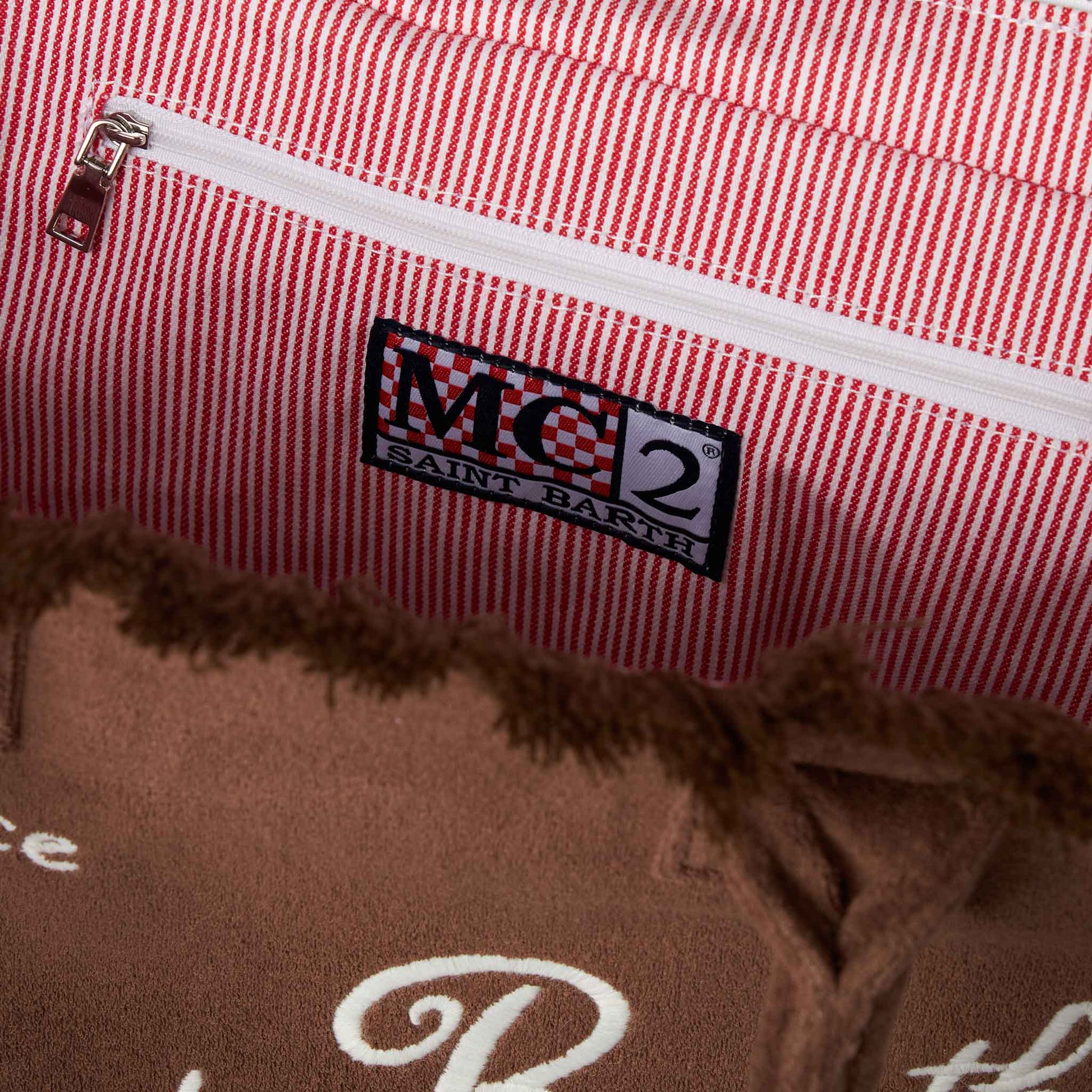 Brown terry Vanity Sponge tote bag - MC2 Saint Barth