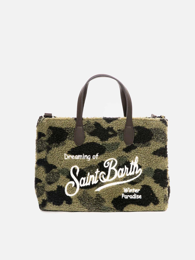 Mc2 Saint Barth Borsa Vivian in tessuto sherpa mimetico