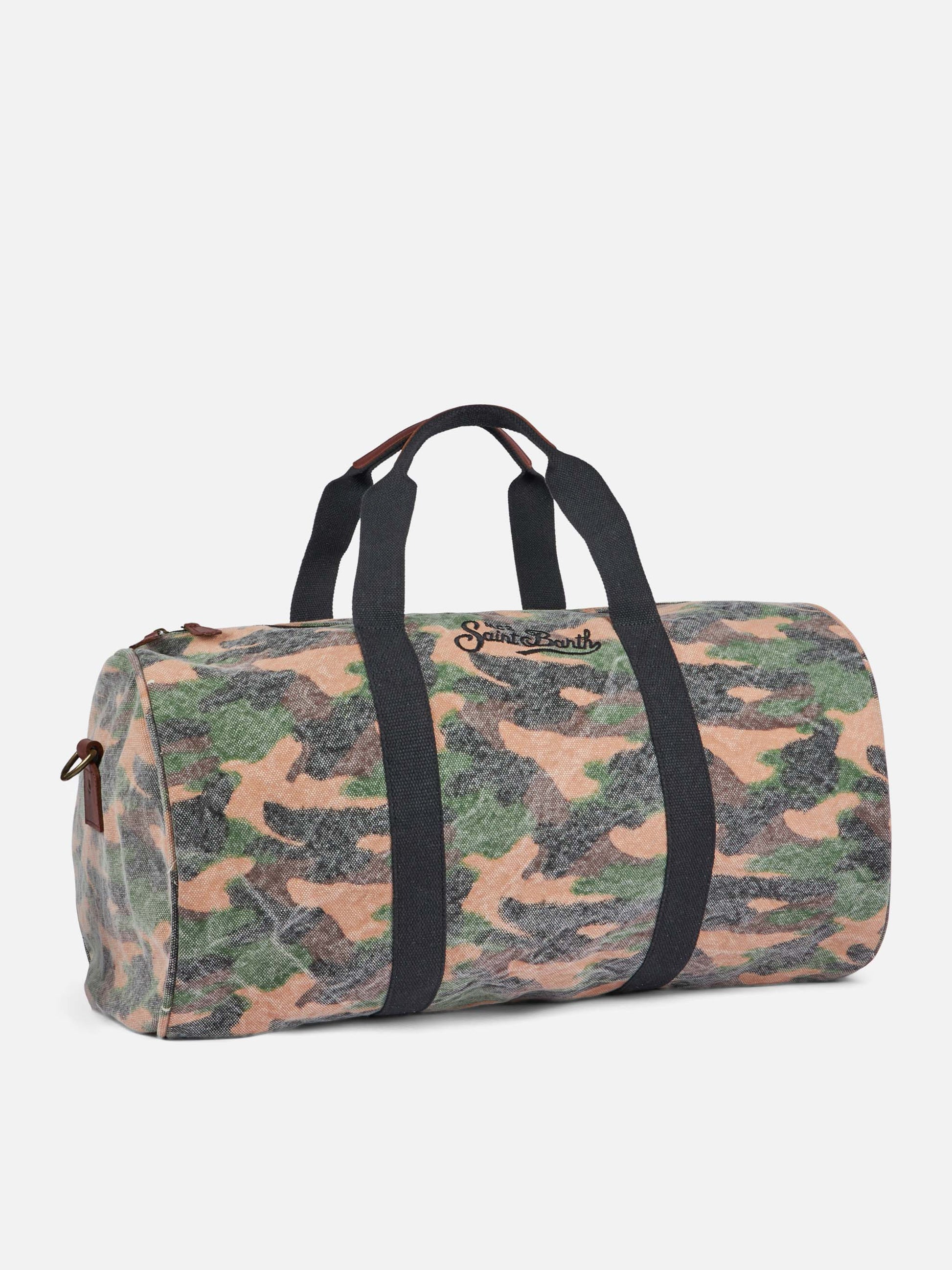 Travel duffel bag with camouflage print - MC2 Saint Barth