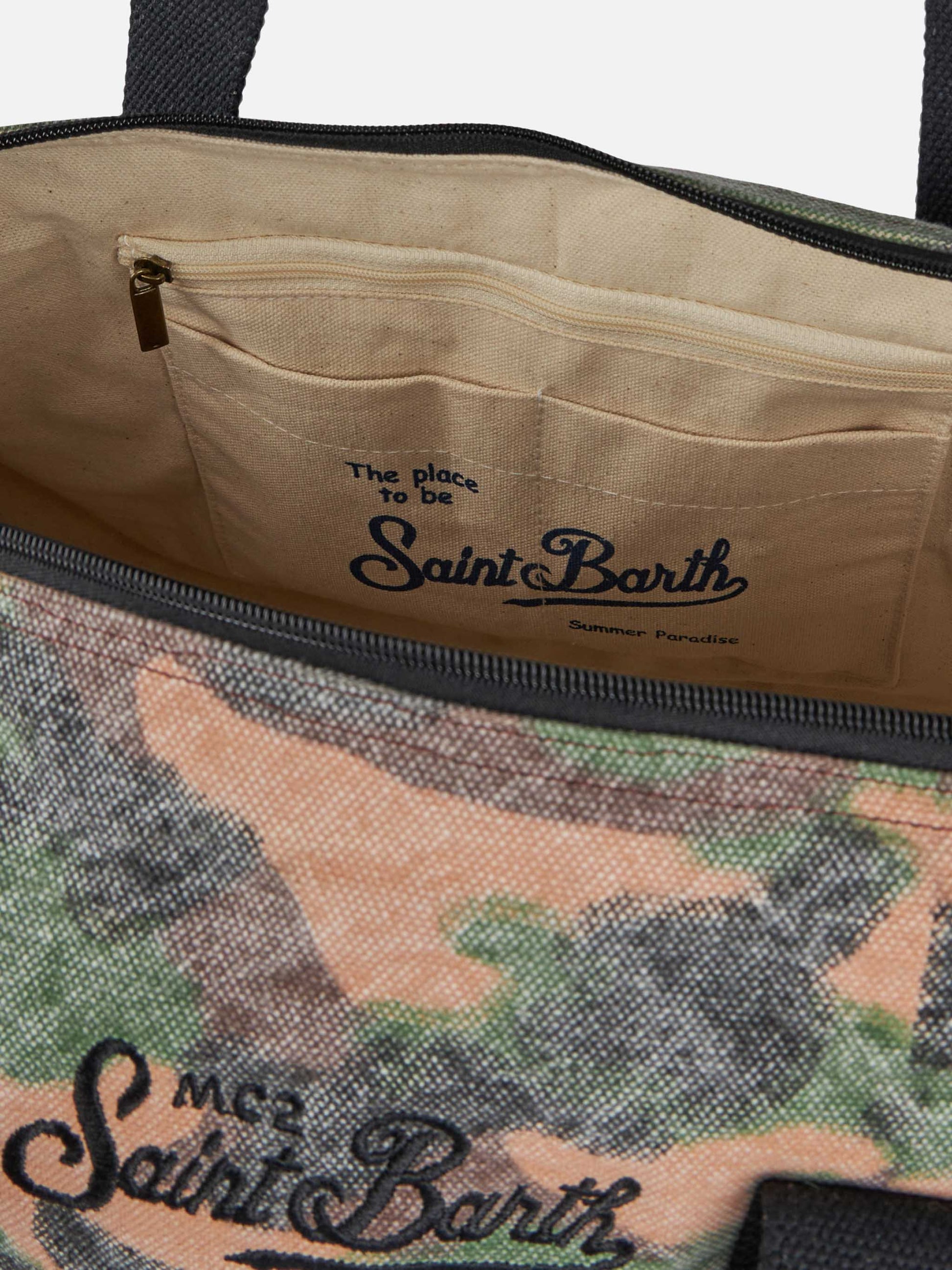 Travel duffel bag with camouflage print - MC2 Saint Barth
