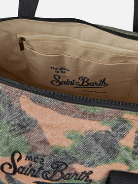 Travel duffel bag with camouflage print - MC2 Saint Barth