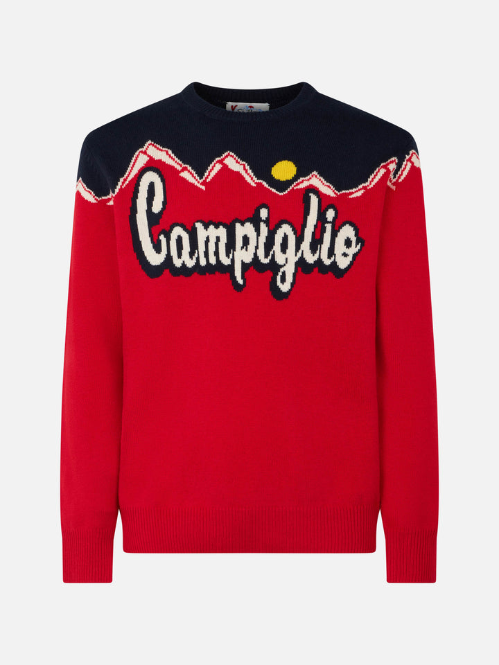 Man crewneck sweater with Campiglio sun jacquard - MC2 Saint Barth