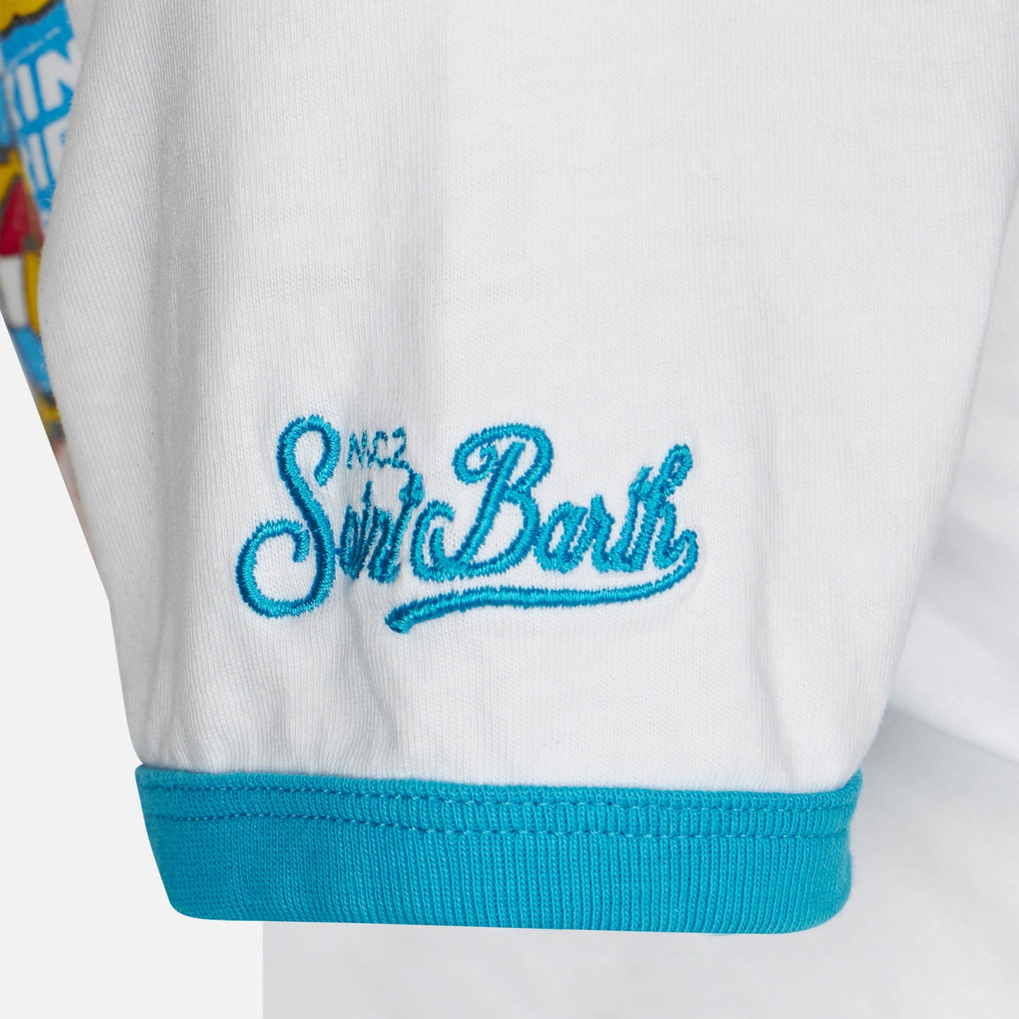 Kid white cotton t-shirt with Captain America print | MARVEL SPECIAL EDITION - MC2 Saint Barth