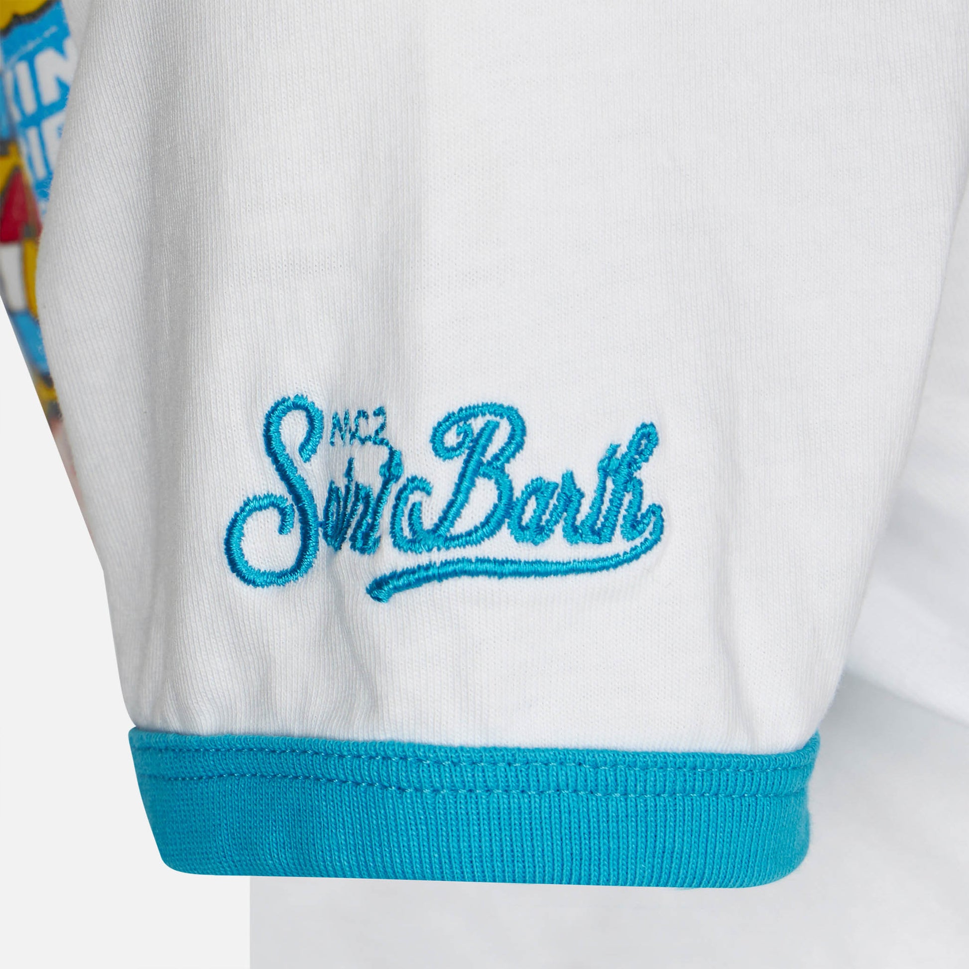 Kid white cotton t-shirt with Captain America print | MARVEL SPECIAL EDITION - MC2 Saint Barth