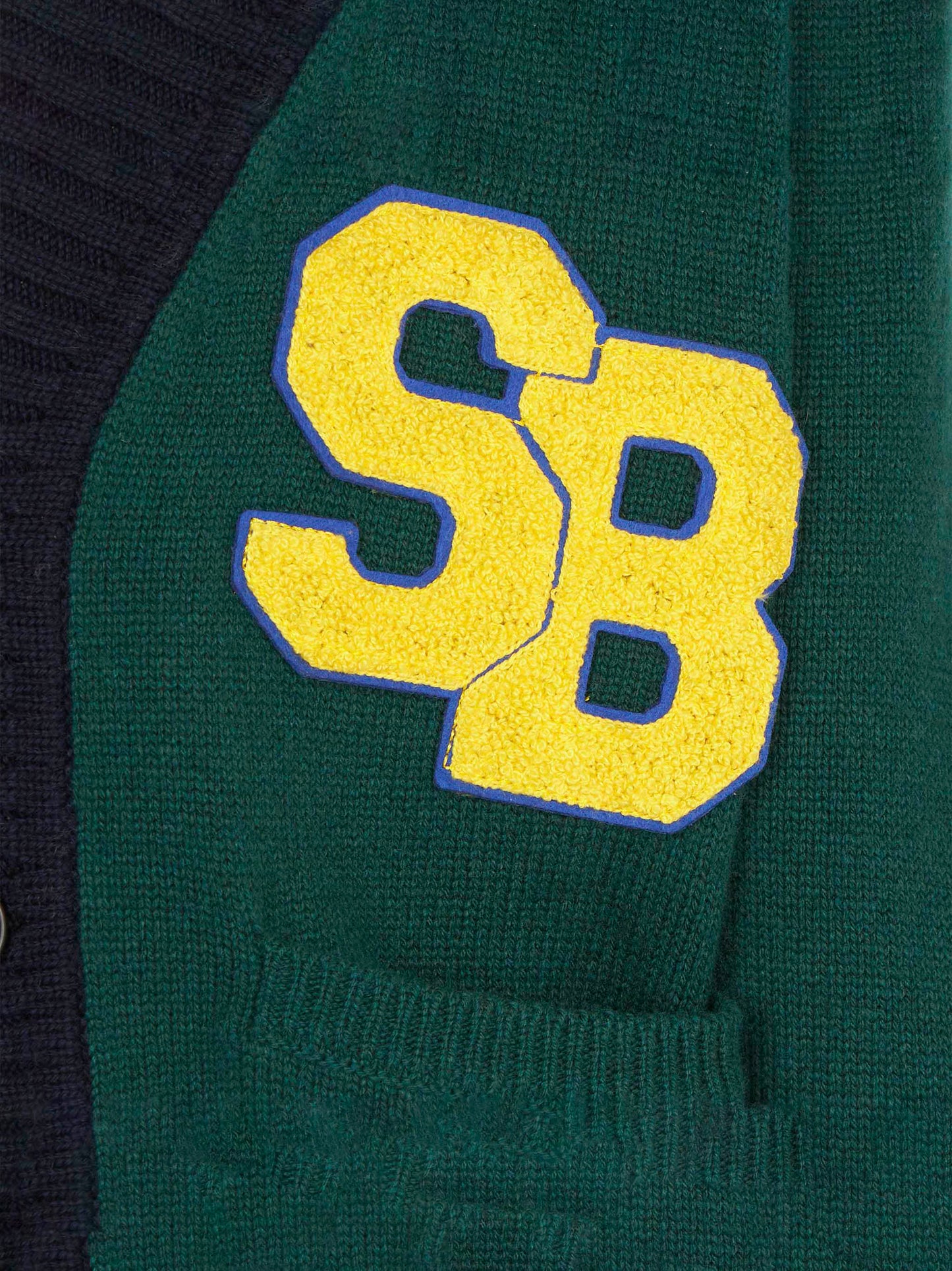 Knitted cardigan with patch and St. Barth College embroidery - MC2 Saint Barth