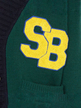 Knitted cardigan with patch and St. Barth College embroidery - MC2 Saint Barth