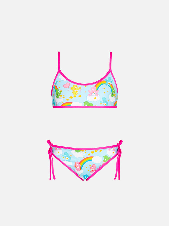 Mc2 Saint Barth Bikini da bambina a bralette con orsetti e arcobaleni | CARE BEARS EDIZIONE SPECIALE