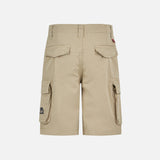 Beigefarbene Cargo-Shorts für Jungen aus Baumwolle