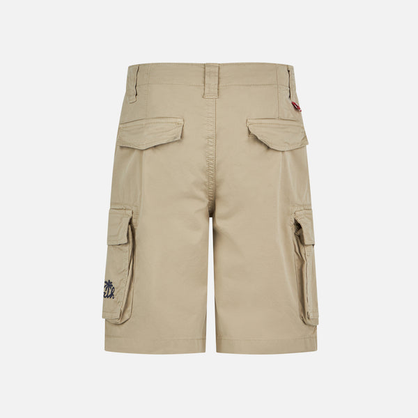 Beigefarbene Cargo-Shorts für Jungen aus Baumwolle
