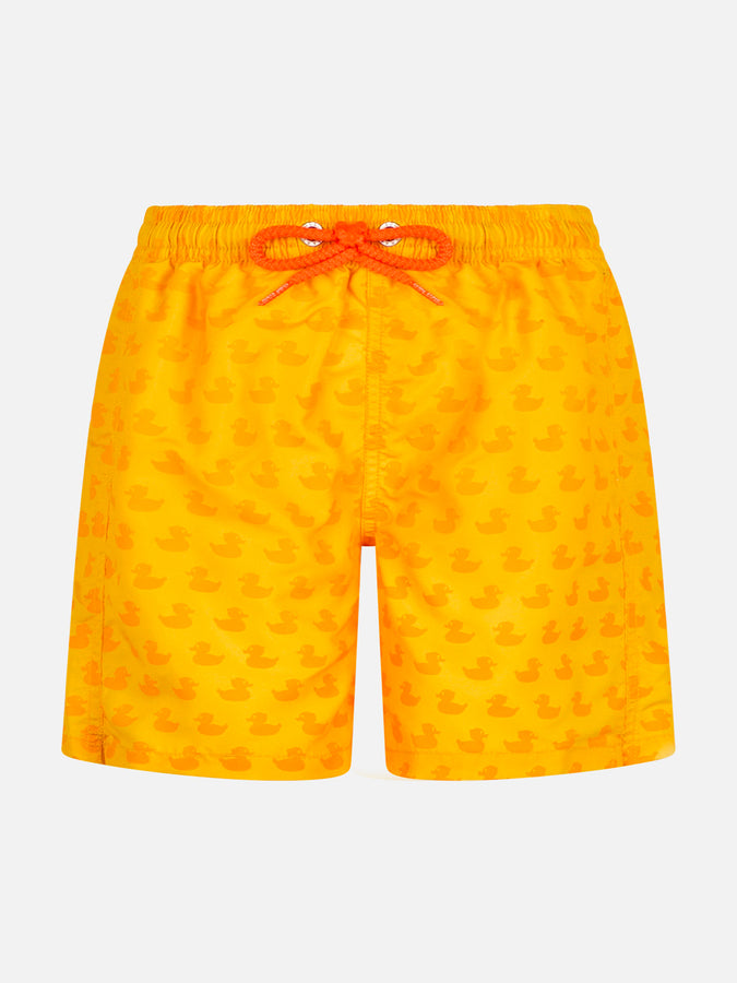 Mc2 Saint Barth Swimshort boy with temperature-reactive print - Ducky print