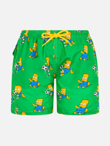 Boy lightweight fabric swim-shorts Jean Lighting with Bart print | THE SIMPSON SPECIAL EDITION