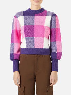 Maglione da donna garzato con strass