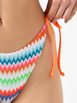 Woman triangle bikini with print chevron pattern