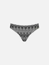 Woman knitted chevron swim briefs