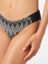 Woman knitted chevron swim briefs