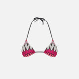 Chevron fuchsia knitted triangle top