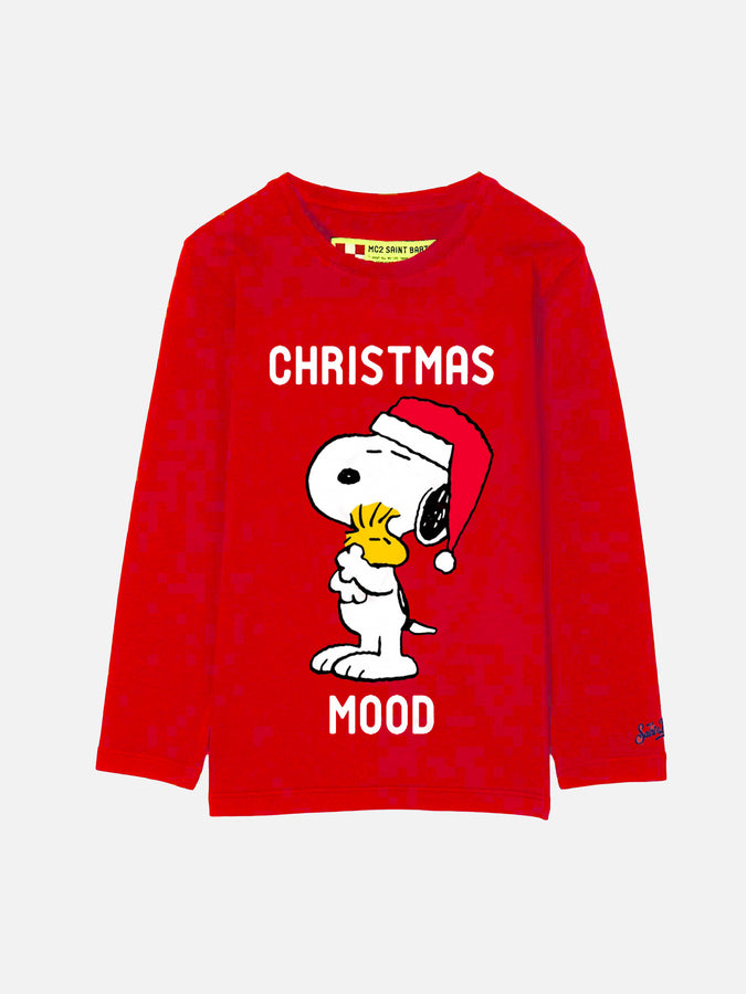 Mc2 Saint Barth T-shirt da bambino natalizia stampa Snoopy | Edizione speciale Peanuts™