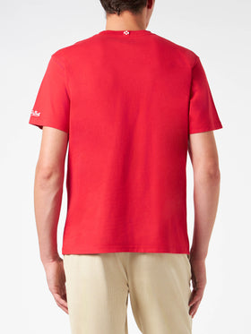 Man heavy cotton t-shirt with Saint Barth Christmas print - MC2 Saint Barth