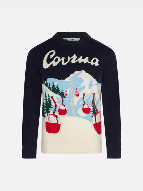 Boy sweater with Courmayeur jacquard - MC2 Saint Barth