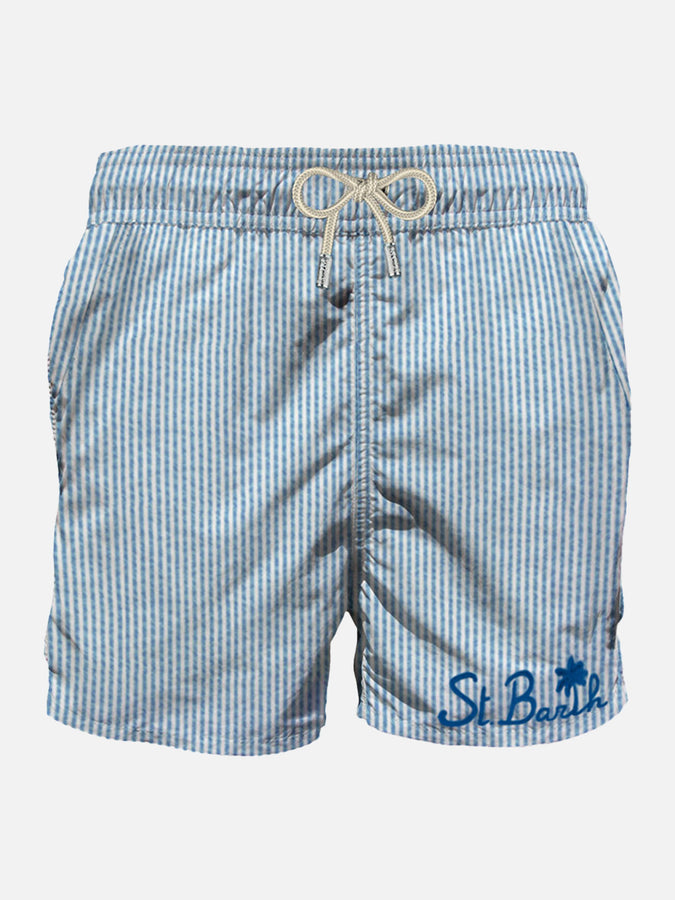 Mc2 Saint Barth Costume da bagno da uomo azzurro con taschino