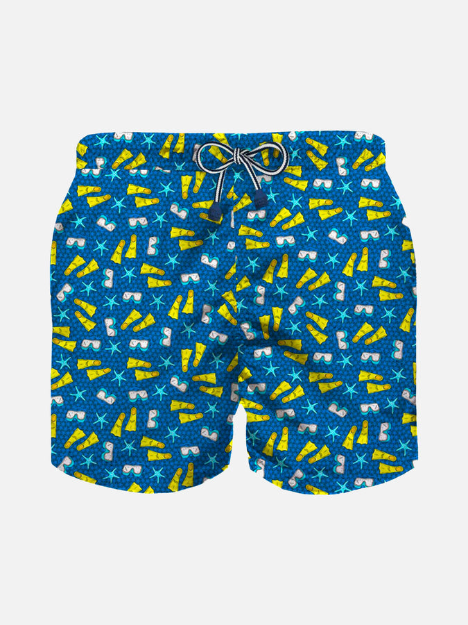 Mc2 Saint Barth Costume da bagno da bambino in tessuto leggero stampa snorkeling