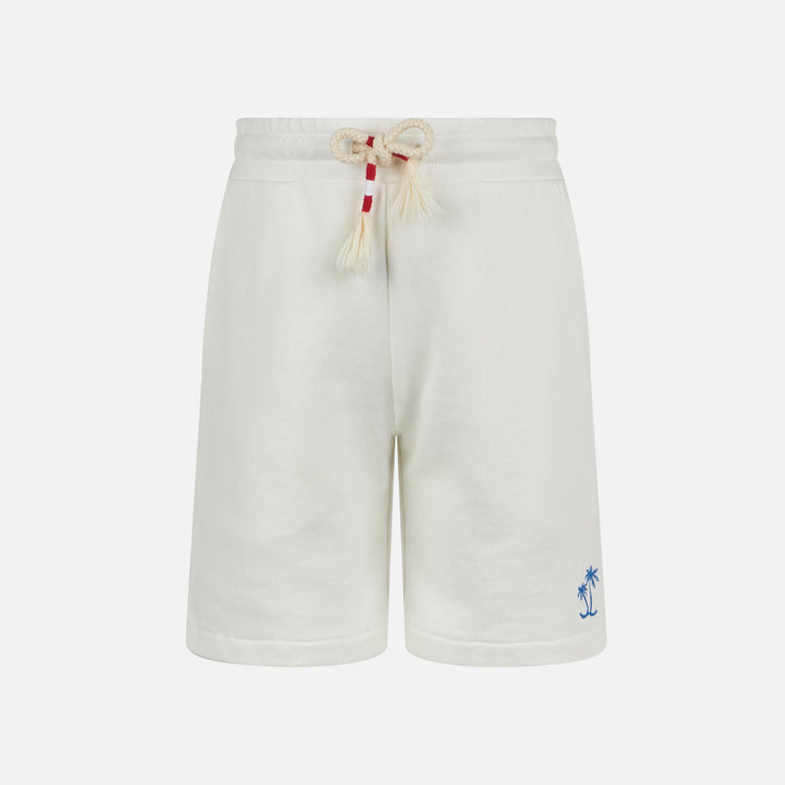 Boy cotton white bermuda - MC2 Saint Barth