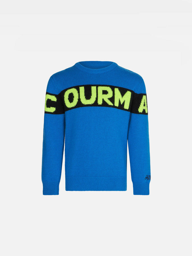 Mc2 Saint Barth Maglia da bambino blu con scritta Courma