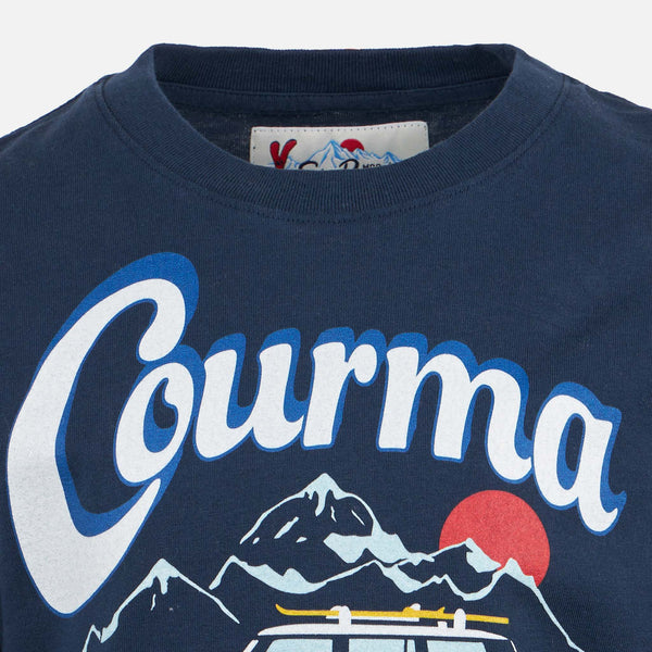 Schweres Baumwoll-T-Shirt für Jungen mit Courma-Bergauto-Aufdruck