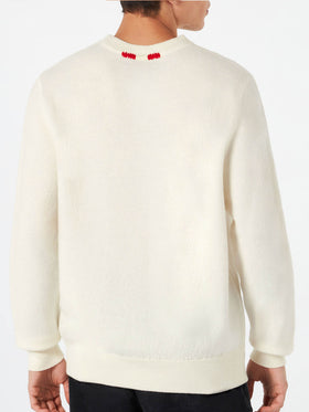 Man crewneck knitted sweater with Day Off embroidery - MC2 Saint Barth
