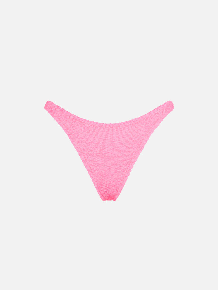 Woman fluo pink crinkle swim briefs - MC2 Saint Barth