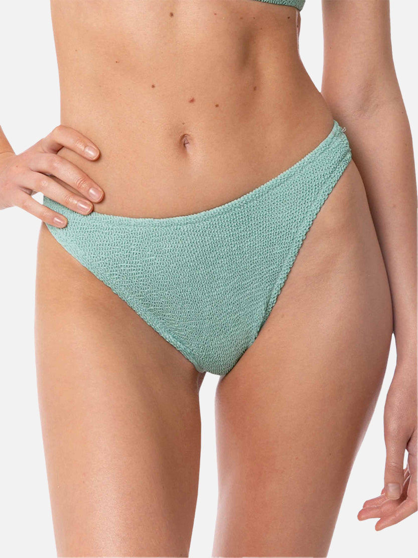 Elise classic sage green crinkle swim briefs - MC2 Saint Barth