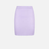 Woman lilac crinkle mini skirt