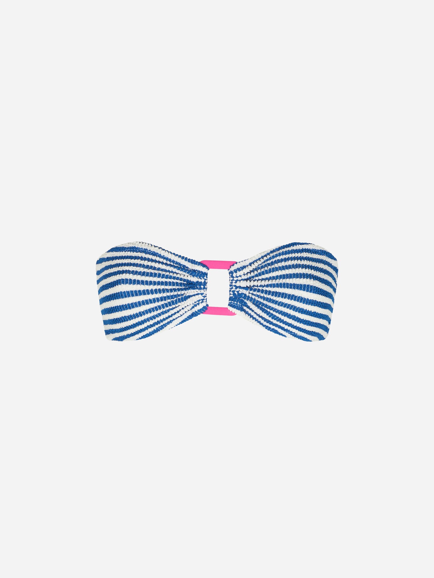 Costume da bagno top a fascia a righe crinkle per donna