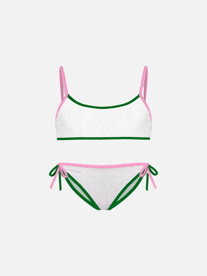 Mc2 Saint Barth Bikini da bambina a bralette in spugna