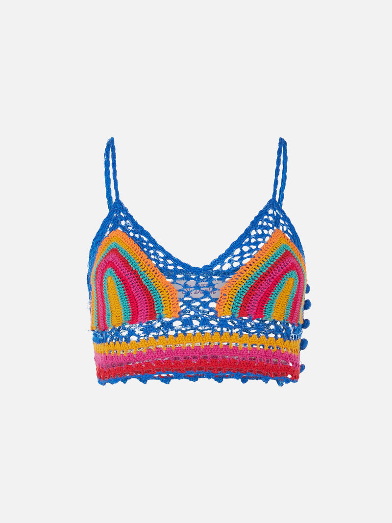 Multicolor crochet top