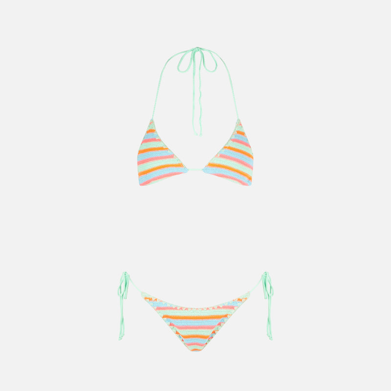Bikini da donna a triangolo rosa fluo - MC2 Saint Barth Bikini da donna a triangolo rosa fluo - MC2 Saint Barth