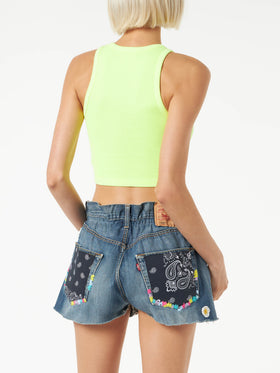 Cotton crop tank top with St. Barth embroidery - MC2 Saint Barth