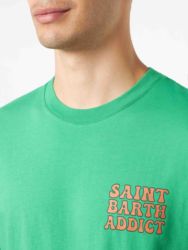 Man cotton t-shirt with Cuba Libre addicted print - MC2 Saint Barth