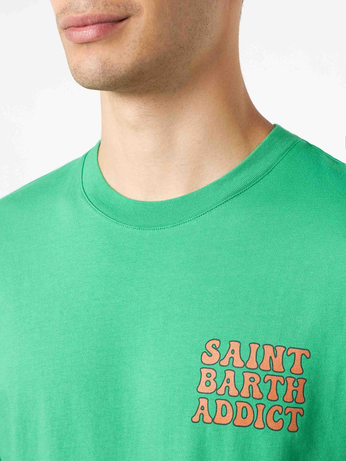 Mc2 Saint Barth T-shirt da uomo in cotone con stampa Cuba Libre addicted