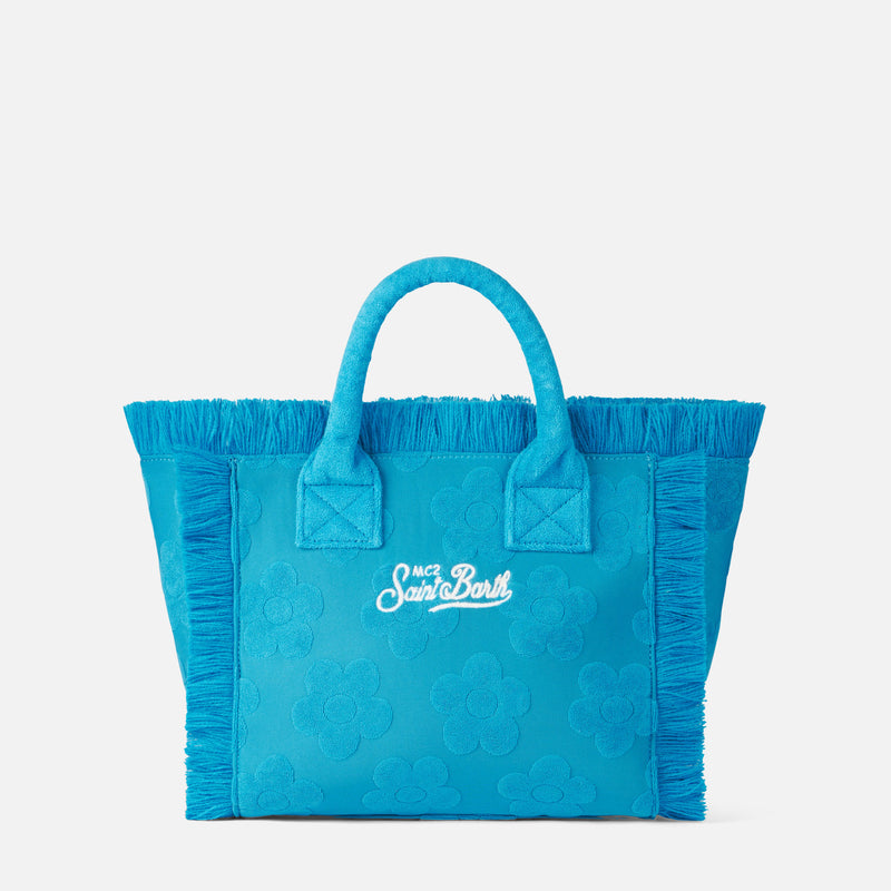 Colette Bluette-Handtasche aus Frottee mit geprägtem Gänseblümchenmuster