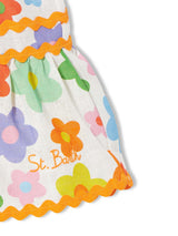 Girl dress with multicolor flowers