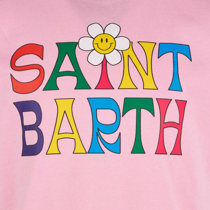 Girl t-shirt with Saint Barth logo and daisy - MC2 Saint Barth
