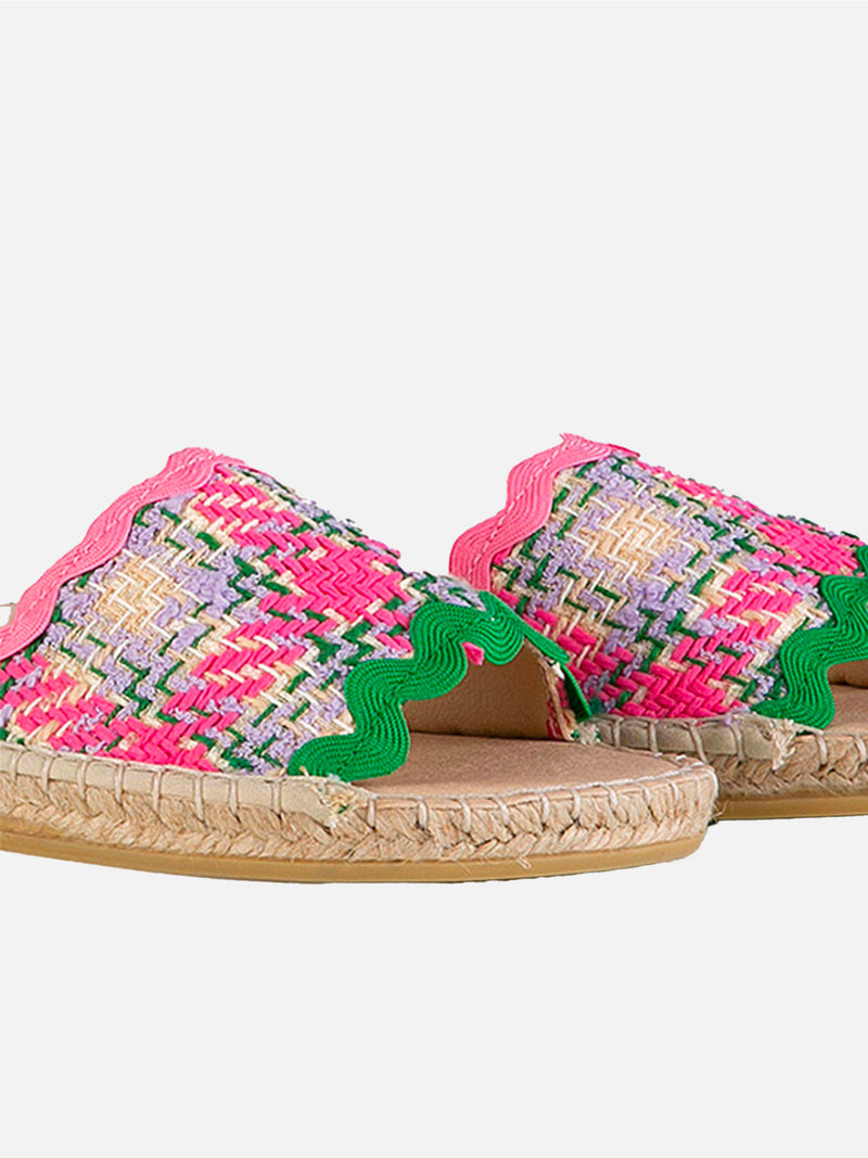 Espadrilla da donna con tweed multicolor