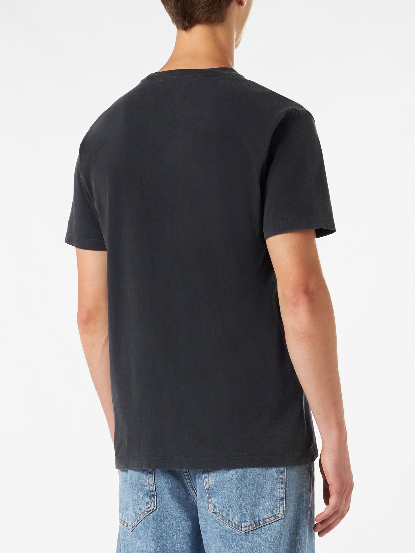 Man cotton vintage treatment t-shirt with Diabolik car and money printed | DIABOLIK SPECIAL EDITION - MC2 Saint Barth