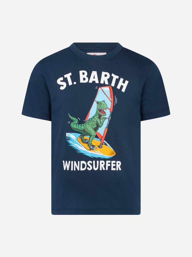 Mc2 Saint Barth T-shirt da bambino in cotone con stampa dinosauri